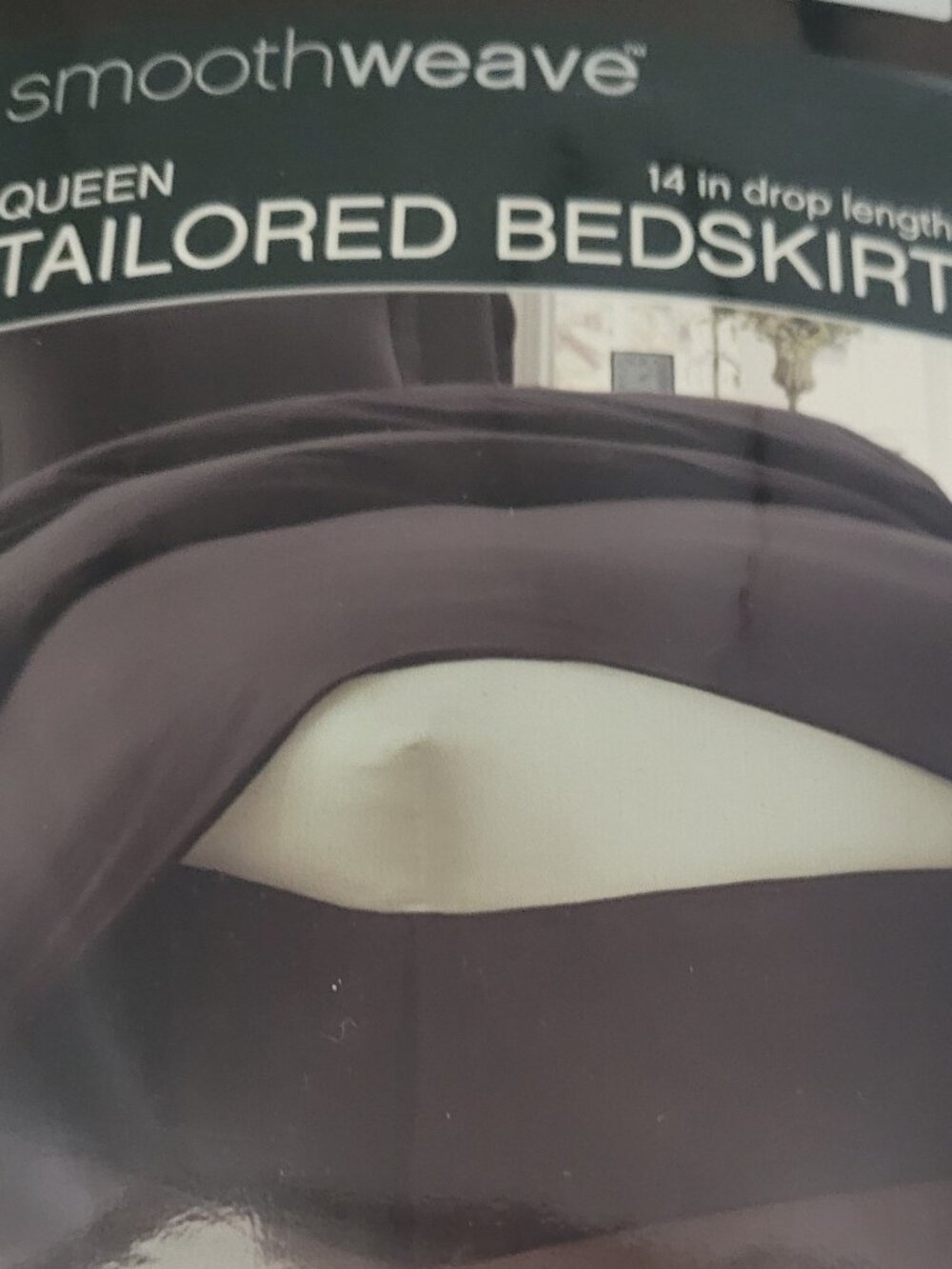 Smoothweave QUEEN Tailored Bedskirt Chocolate Brown 14" Drop Length 60"x80" NEW